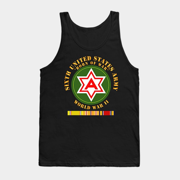 6th United States Army - WWII w PAC SVC Tank Top by twix123844